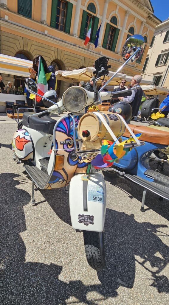 Shot of a Vespa in Casciana